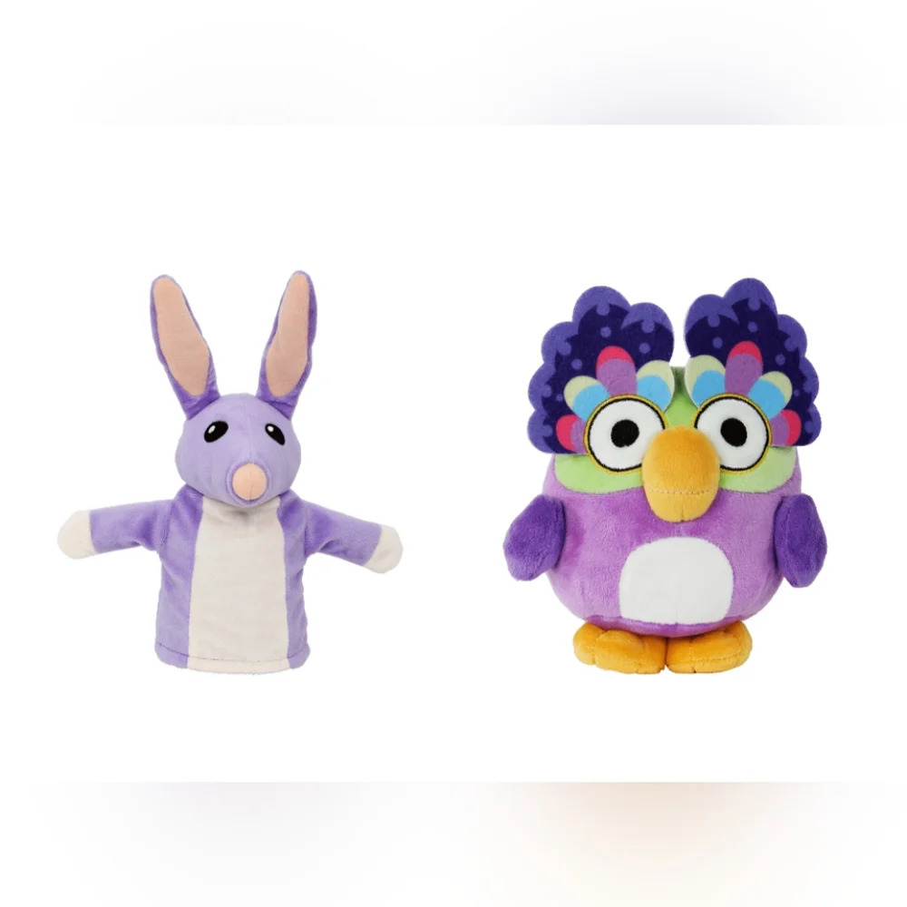 Bluey Cartoon Plush Chattermax and Bob Bilby NWT